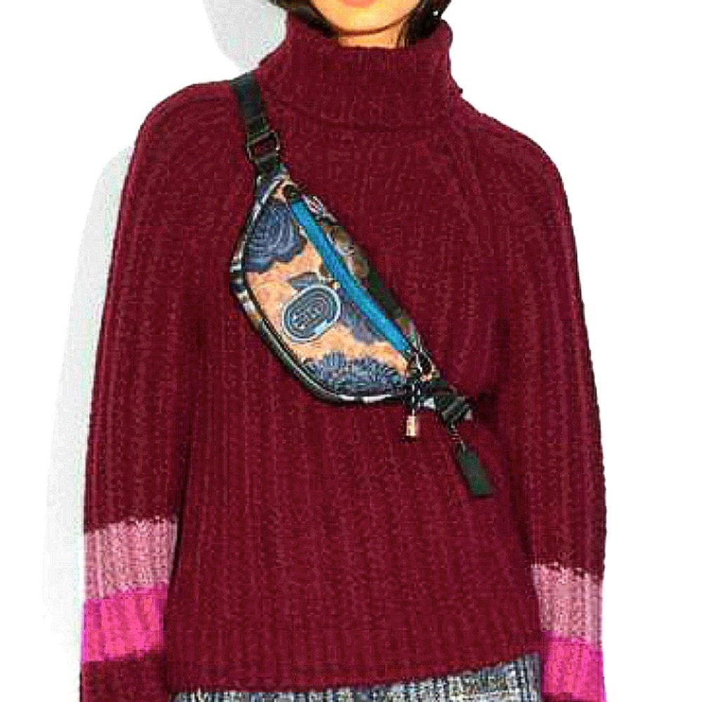 Coach Mini Rivington Belt Bag In Signature Canvas With Kaffe Fassett Print - Picture 8 of 8